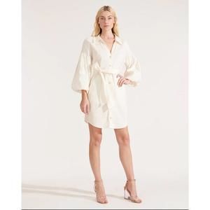 NWOT Veronica Beard Ivory Linen 'Samy' Shirt Dress Size 6